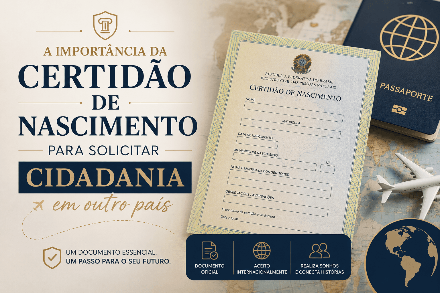A importância da Certidão de Nascimento para solicitar cidadania em outro país