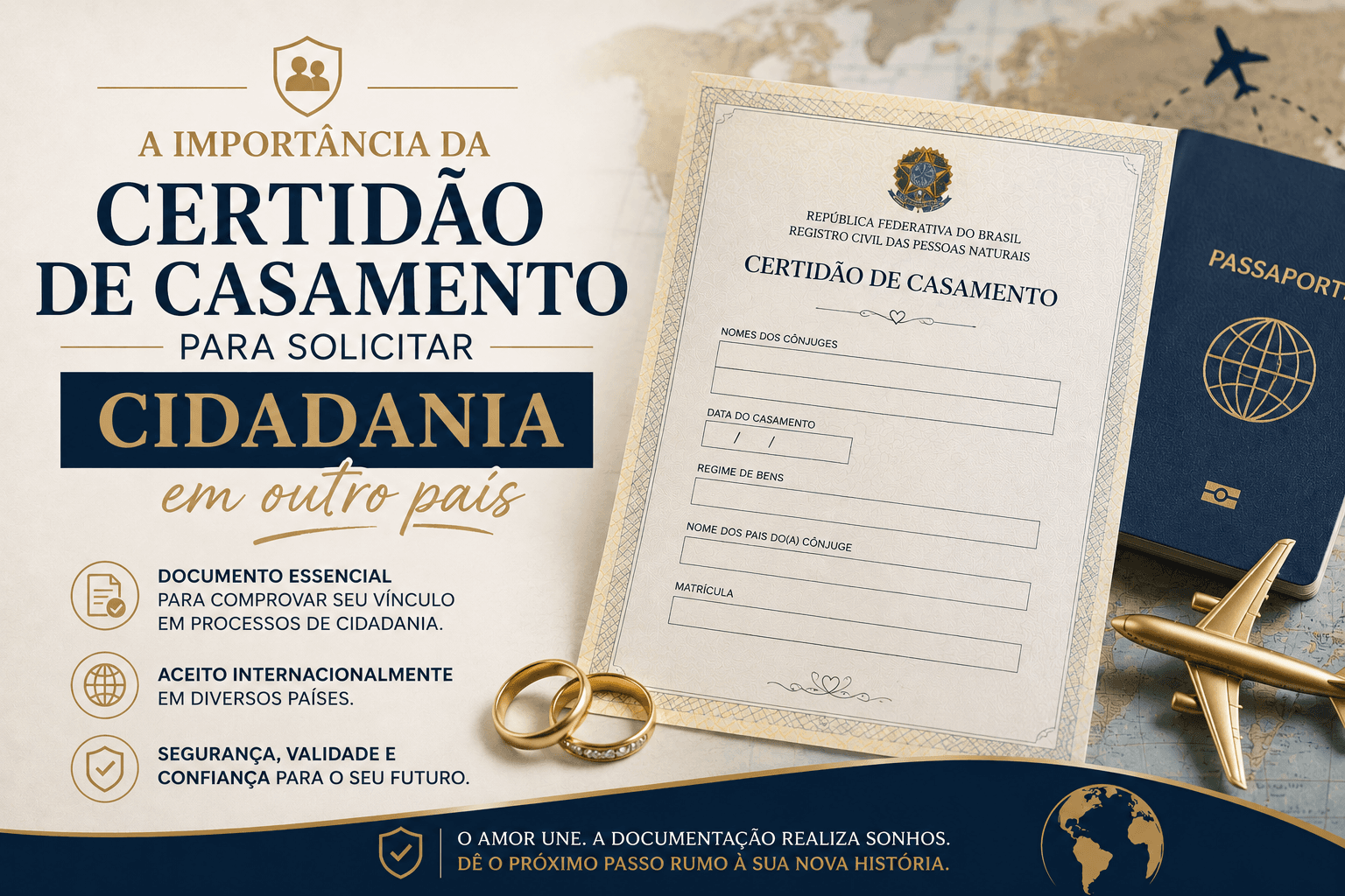 A importância da Certidão de Casamento para solicitar cidadania em outro país
