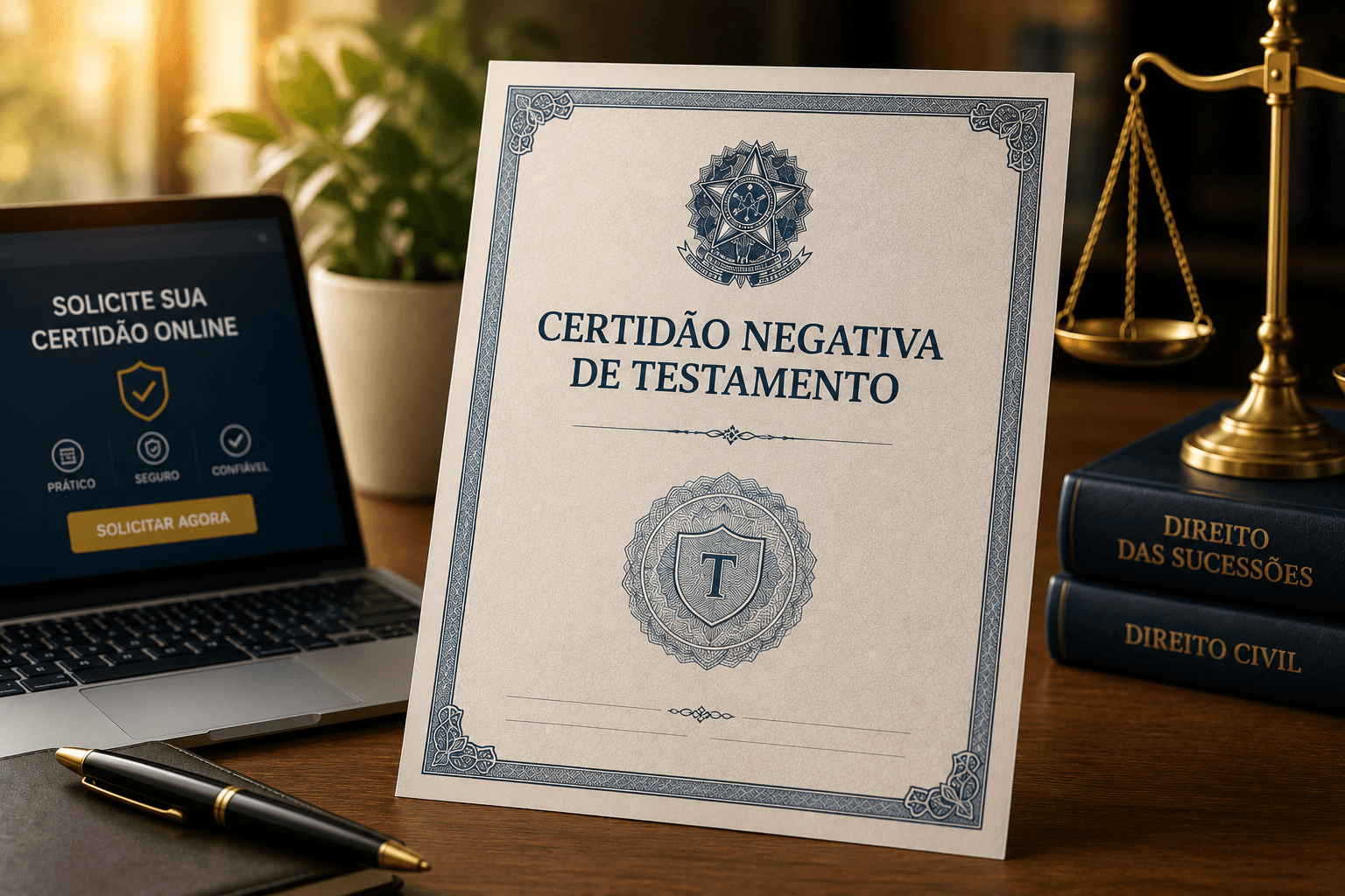 Certidão Negativa de Testamento: como solicitar de forma segura e por que escolher a Certidões Digital Brasil