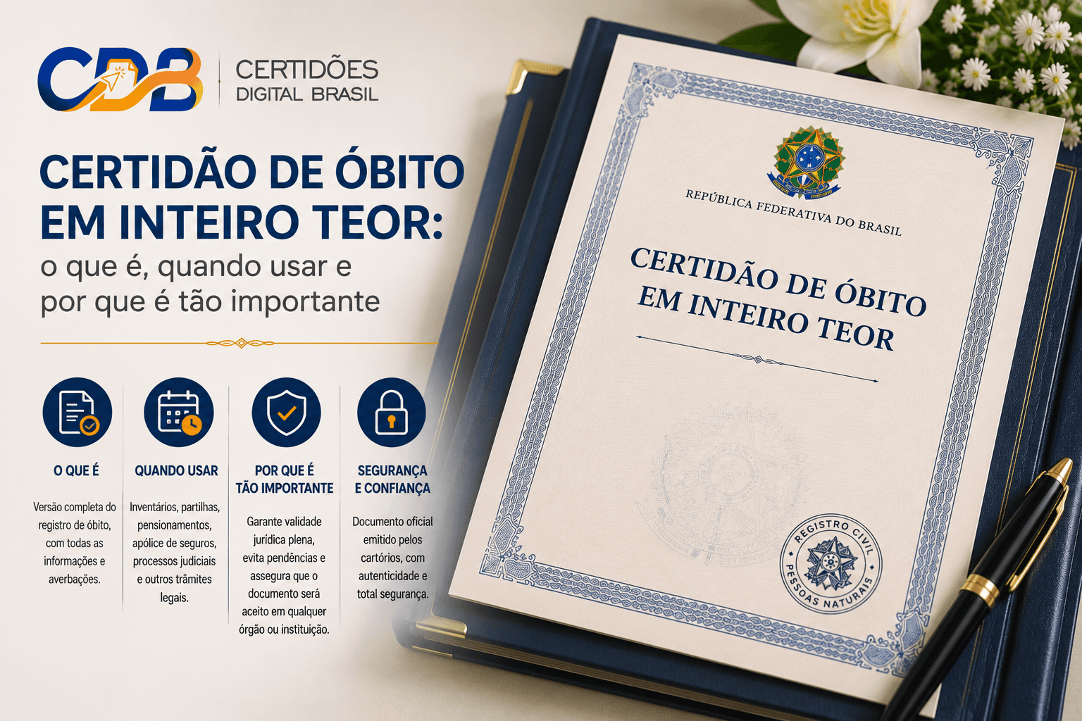 Certidão de Óbito em Inteiro Teor: o que é, quando usar e por que é tão importante