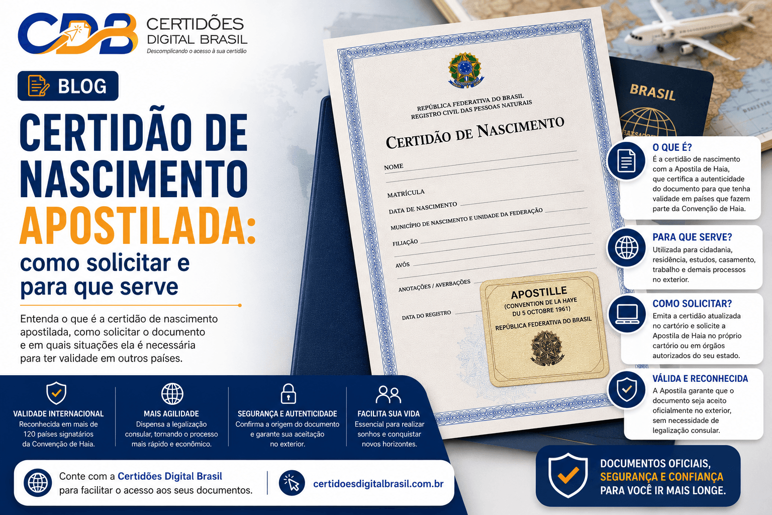 Certidão de nascimento apostilada: como solicitar e para que serve