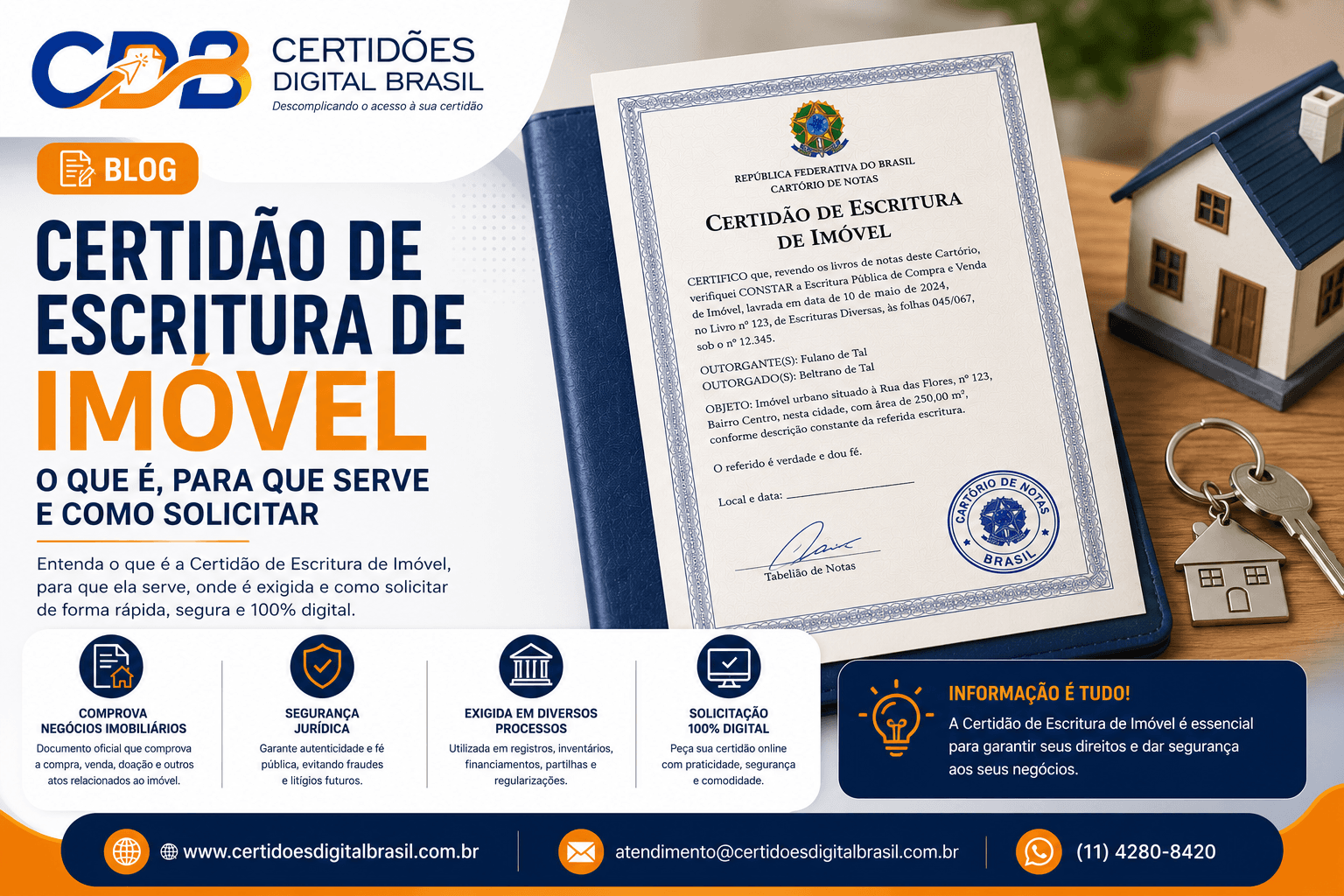 Certidão de Escritura de Imóvel: o que é, para que serve e como solicitar