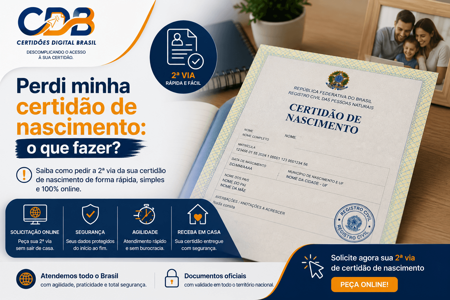Perdi minha certidão de nascimento: o que fazer?