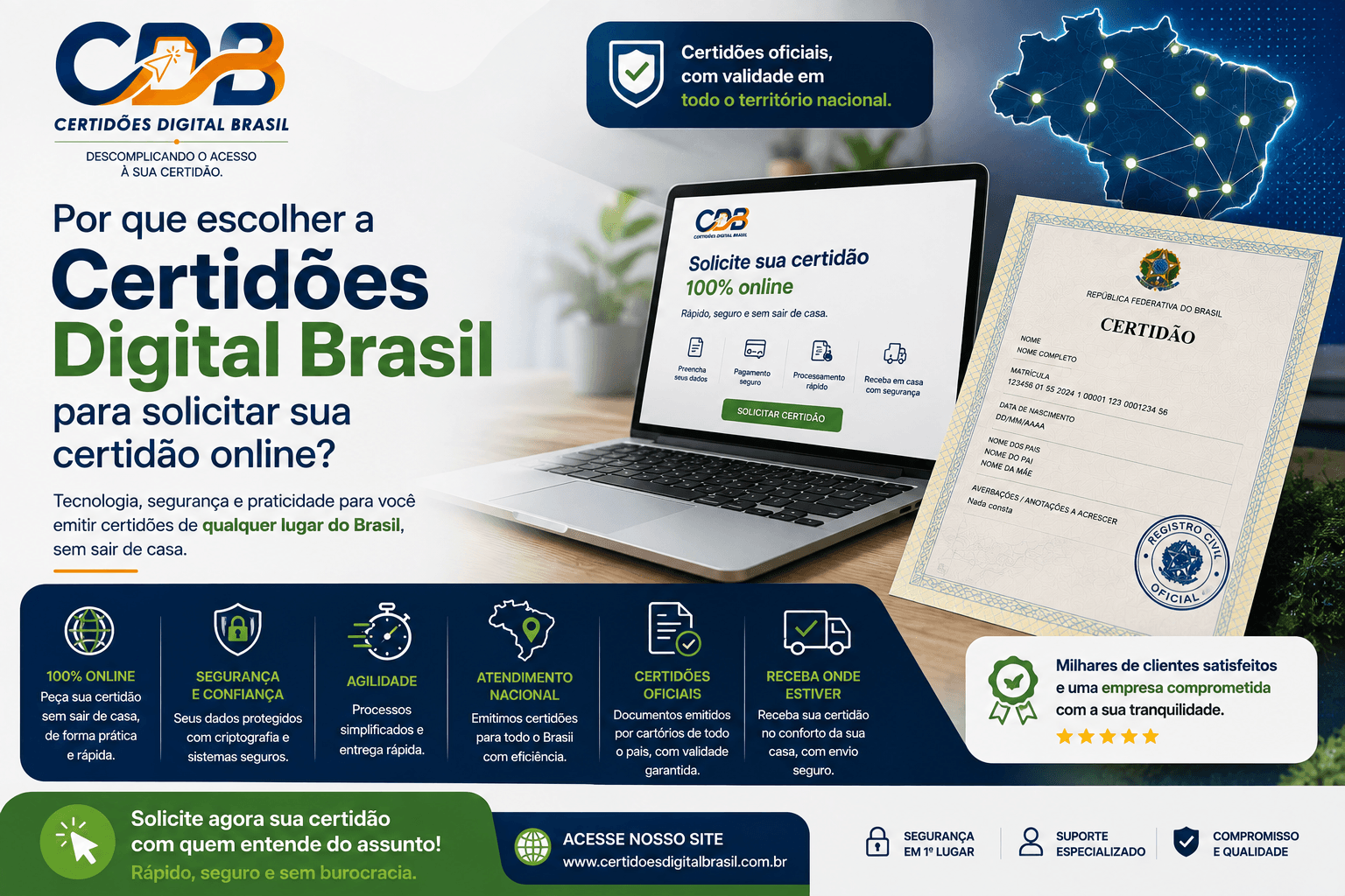 Por que escolher a Certidões Digital Brasil para solicitar sua certidão online?
